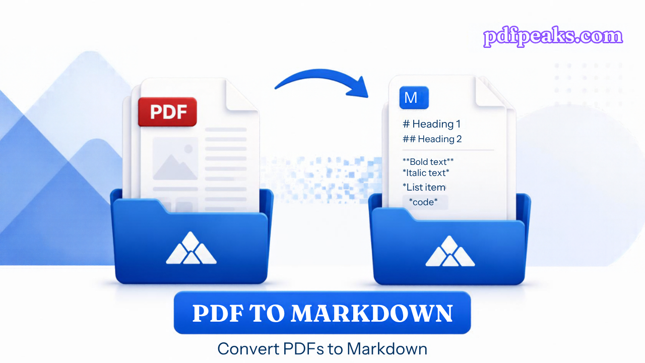 PDF to Markdown Converter: Free Online with OCR | PdfPeaks